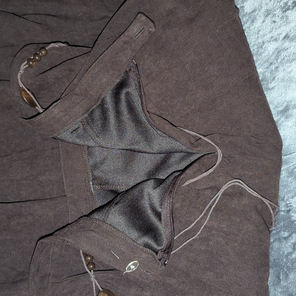 LAURA SCOTT Suede Feel Flare Skirt with Beaded Belt 14 - Picture 5 of 11